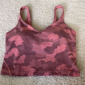 Lululemon align tank top; pink camouflage; size 4